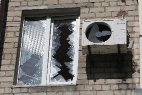 Aftermath of overnight Russian shelling of Dnipro