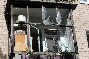 Aftermath of overnight Russian shelling of Dnipro