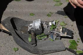 Aftermath of overnight Russian shelling of Dnipro