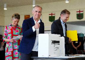 Mark Carney Votes in Ottawa with Wife - Ottawa
