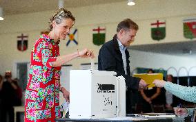 Mark Carney Votes in Ottawa with Wife - Ottawa