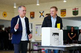 Mark Carney Votes in Ottawa with Wife - Ottawa