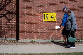 Voting Election Day in Canada