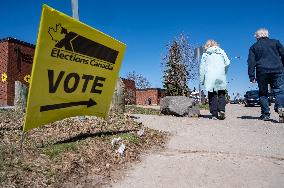 Voting Election Day in Canada