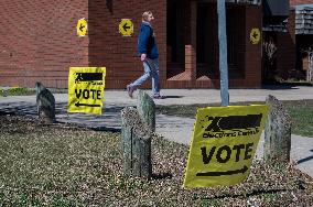 Voting Election Day in Canada