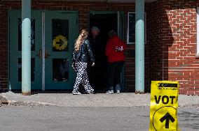 Voting Election Day in Canada