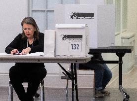 Voting Election Day in Canada