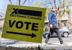Voting Election Day in Canada