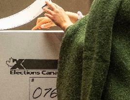 Voting Election Day in Canada