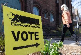 Voting Election Day in Canada