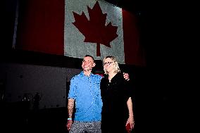 Supporters during Election Day in Canada