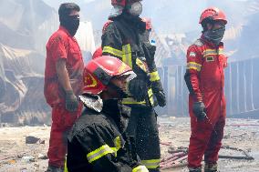 Explosion At Rajaie Port In Bandar Abbas - Iran