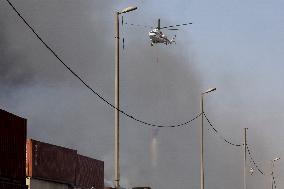 Explosion At Rajaie Port In Bandar Abbas - Iran
