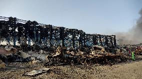 Explosion At Rajaie Port In Bandar Abbas - Iran