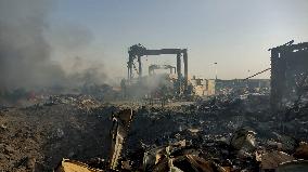 Explosion At Rajaie Port In Bandar Abbas - Iran