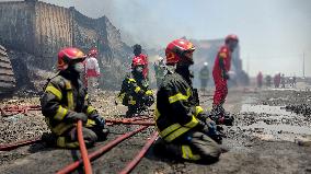 Explosion At Rajaie Port In Bandar Abbas - Iran