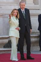 Giorgia Meloni receives Turkey President Erdogan at Villa Pamphili - Rome