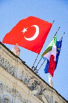 Giorgia Meloni receives Turkey President Erdogan at Villa Pamphili - Rome