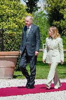 Giorgia Meloni receives Turkey President Erdogan at Villa Pamphili - Rome