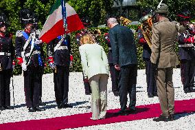 Giorgia Meloni receives Turkey President Erdogan at Villa Pamphili - Rome