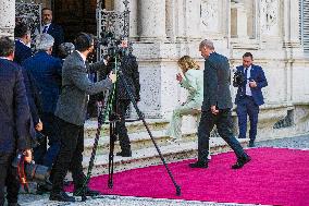 Giorgia Meloni receives Turkey President Erdogan at Villa Pamphili - Rome