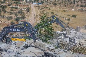 Israeli Occupying Forces Demolish Palestinian Homes - Hebron