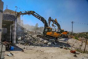 Israeli Occupying Forces Demolish Palestinian Homes - Hebron