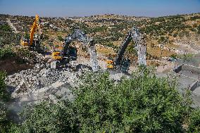 Israeli Occupying Forces Demolish Palestinian Homes - Hebron