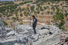 Israeli Occupying Forces Demolish Palestinian Homes - Hebron