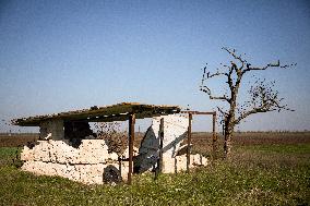 Aftermath of Russian occupation of Maksymivka village in Mykolaiv region