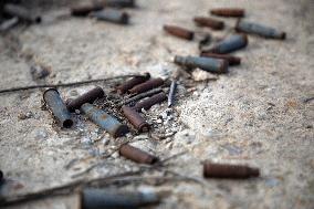 Aftermath of Russian occupation of Maksymivka village in Mykolaiv region