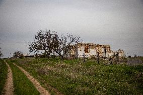 Aftermath of Russian occupation of Maksymivka village in Mykolaiv region