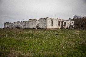 Aftermath of Russian occupation of Maksymivka village in Mykolaiv region