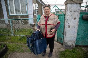 Aftermath of Russian occupation of Maksymivka village in Mykolaiv region