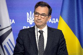 Joint briefing of Ruslan Stefanchuk and Marcos Perestrello in Kyiv