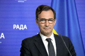Joint briefing of Ruslan Stefanchuk and Marcos Perestrello in Kyiv