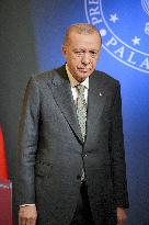 Giorgia Meloni and Turkish President Erdogan Press Conference - Rome