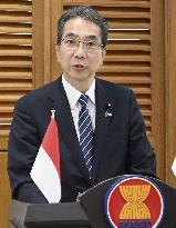 Japan farm minister Eto in Jakarta