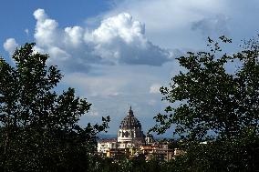 Panorama of The Dome of St Peter s Awaiting the Conclave - Vatican
