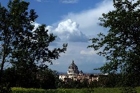 Panorama of The Dome of St Peter s Awaiting the Conclave - Vatican