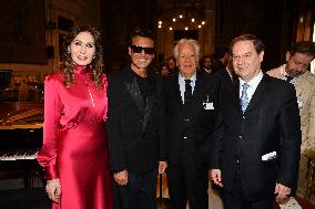 Emanuele Filiberto of Savoy and Adriana Abascal at Concert for Peace of Omar Harfouch - Rome