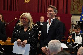 Emanuele Filiberto of Savoy and Adriana Abascal at Concert for Peace of Omar Harfouch - Rome