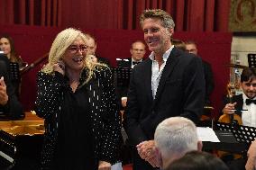 Emanuele Filiberto of Savoy and Adriana Abascal at Concert for Peace of Omar Harfouch - Rome