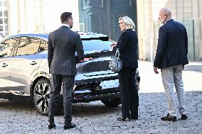PM Meets Jordan Bardella and Marine Le Pen - Paris