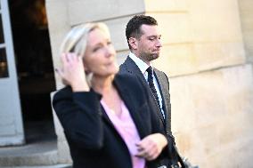 PM Meets Jordan Bardella and Marine Le Pen - Paris