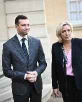 PM Meets Jordan Bardella and Marine Le Pen - Paris