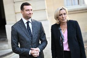 PM Meets Jordan Bardella and Marine Le Pen - Paris