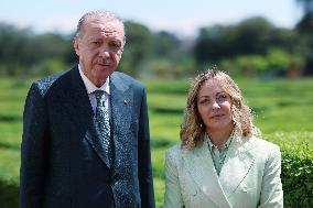 Giorgia Meloni Meets With Recep Tayyip Erdogan - Rome