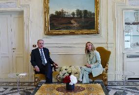 Giorgia Meloni Meets With Recep Tayyip Erdogan - Rome