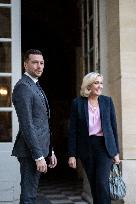 PM Meets Jordan Bardella and Marine Le Pen - Paris